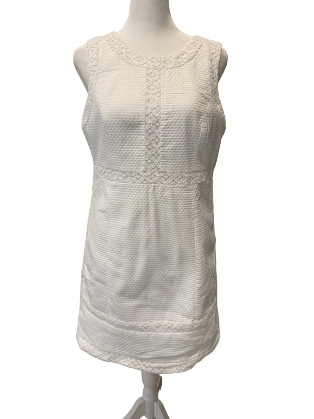 Lilly Pulitzer White Lace Sleeveless Shift Dress. 6